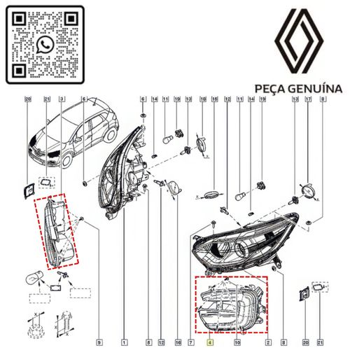 RN 01716R-K 266001716R FAROL DE MILHA DIR. CAPTUR C_LED KIT ESQ-DIR 2